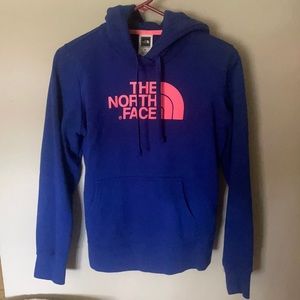 Blue and Pink Northface Hoodie (S)